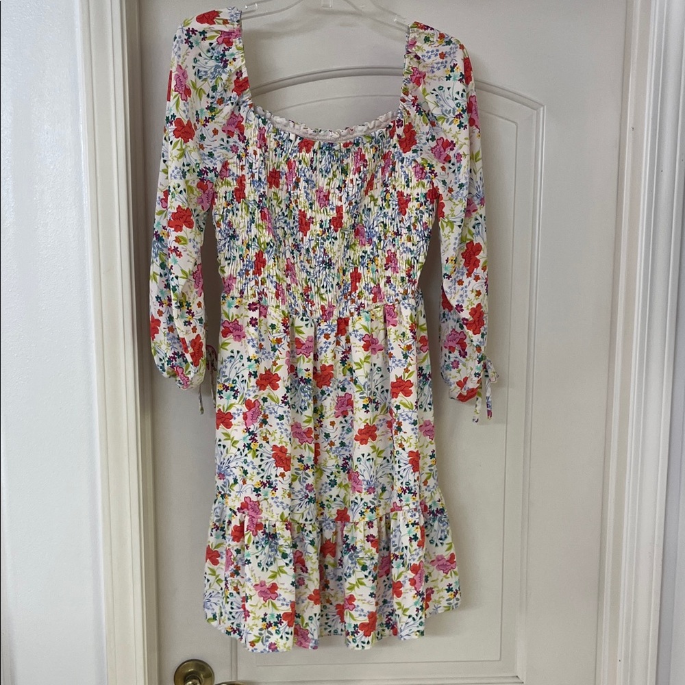 LC Lauren Conrad Floral Smocked Dress